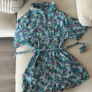 Zara Floral Blue and Purple Dress